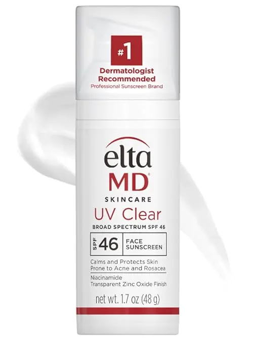 Best Skin Care Routine: Simple Steps for Radiant Skin 10 EltaMD UV Clear Face Sunscreen SPF 46, Oil Free Sunscreen with Zinc Oxide, Dermatologist Recommended Sunscreen
