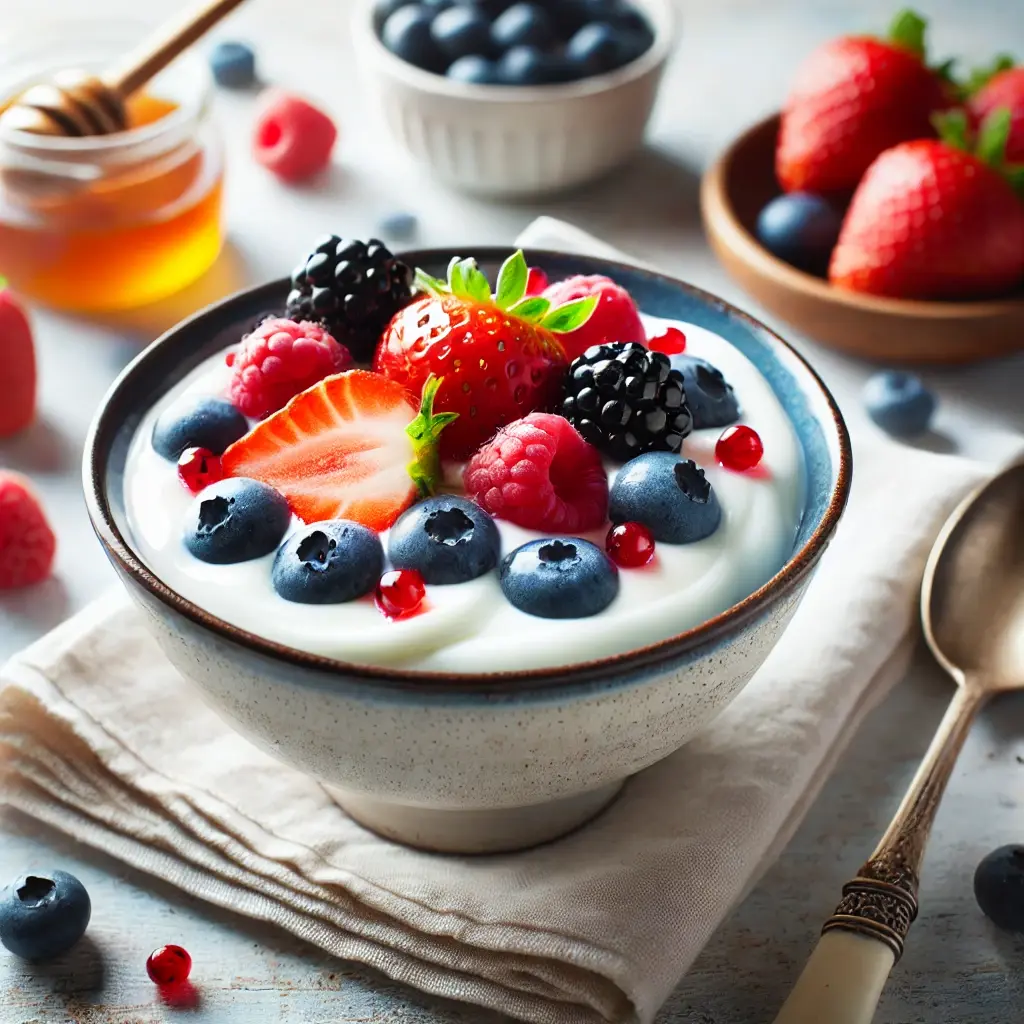 10 healthy snacks for weight loss 4 Greek yogurt and mixed berries