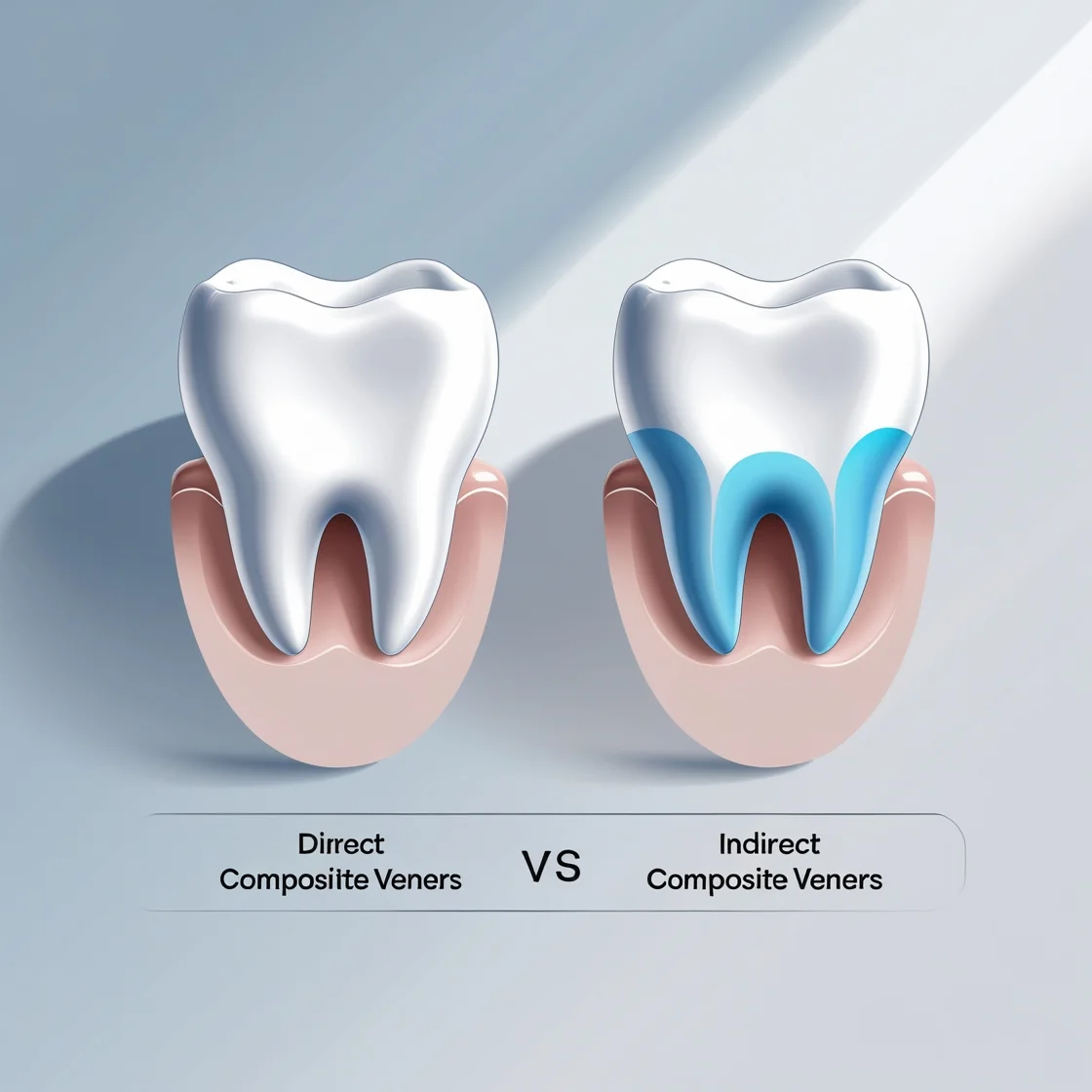 Composite veneer types according to how they’re placed direct and indirect