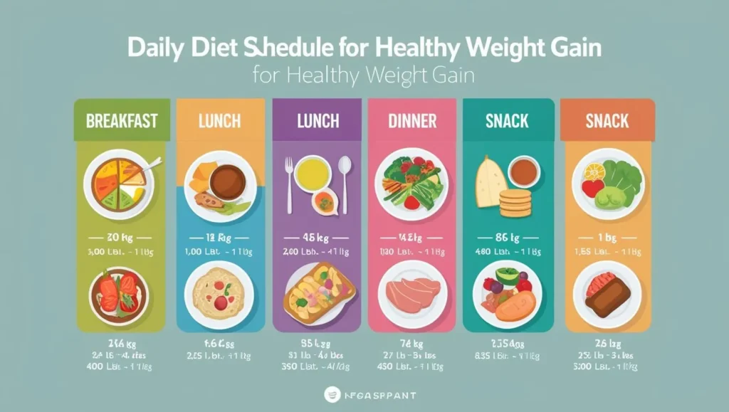 Daily diet schedule for weight gain 3 Daily diet schedule for weight gain