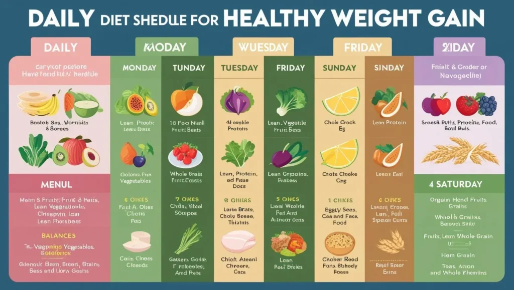 Daily diet schedule for weight gain 2 Daily diet schedule for weight gain