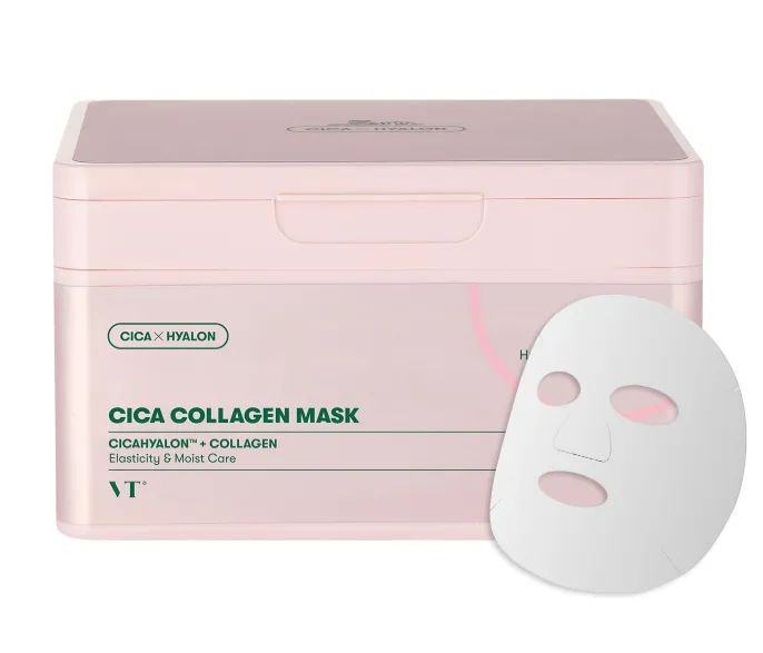 Collagen for Skin Elasticity: The Science Behind Youthful, Resilient Skin 3
VT COSMETICS CICA Collagen Daily Mask 30 Sheets, 300Da Low Molecular Collagen for Skin Elasticity, Hydrating & Firming, Pink Collagen Essence, Korean...