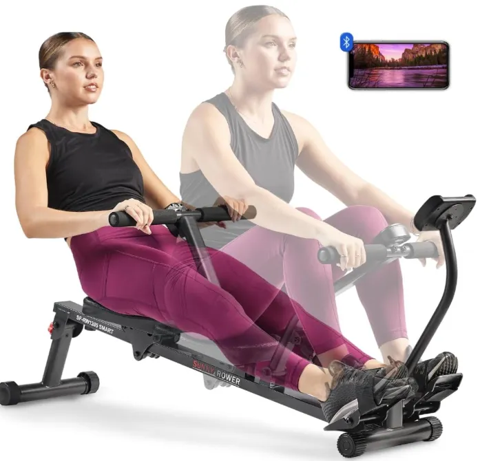 10 Best Forearm Machine Workout Exercises 4 Sunny Health & Fitness Compact Adjustable Rowing Machine with 12 Levels of Resistance for Complete Body Workouts and Optional Free SunnyFit App Enhanced..